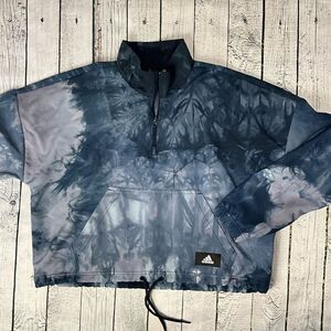 ADIDAS 1/4 Zip Crop Pullover Top